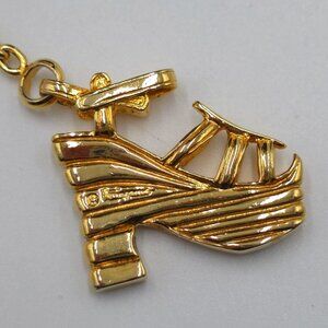 Salvatore Ferragamo Vintage Gold Shoe Bracelet / Charm